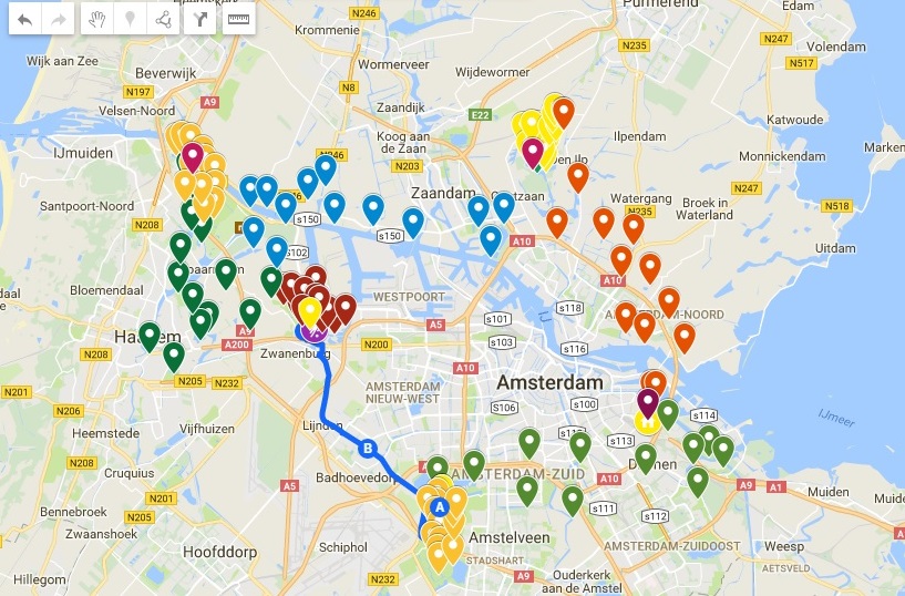 Overzicht kaartje ARA 2018